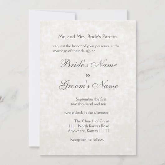 Elegant Iris Wedding Kaart (Voorkant)