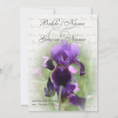 Elegant Iris Wedding Kaart (Achterkant)