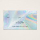 Elegant iriserend blauw holografisch cadeau Kaart (Achterkant)
