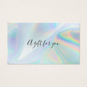Elegant iriserend blauw holografisch cadeau Kaart (Voorkant)