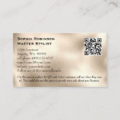 Elegant iriserend en parel Folie Visitekaartje Kortingskaartje (Achterkant)