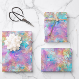 Elegant iriserend Glas in lood: lichtgevend Inpakpapier Vel