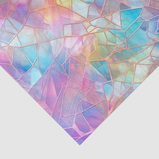 Elegant iriserend Glas in lood: lichtgevend Tissuepapier (Detail)