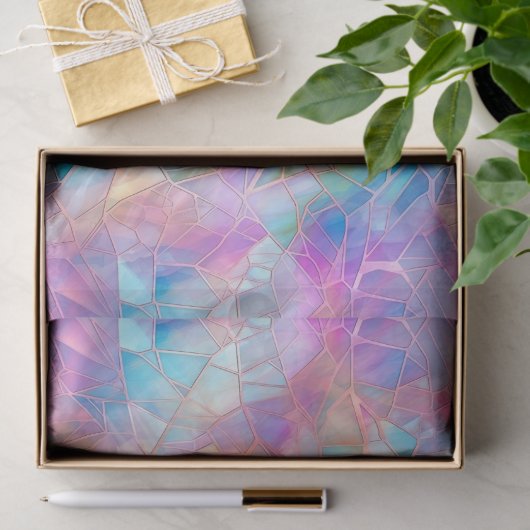 Elegant iriserend Glas in lood: lichtgevend Tissuepapier (Geschenk)