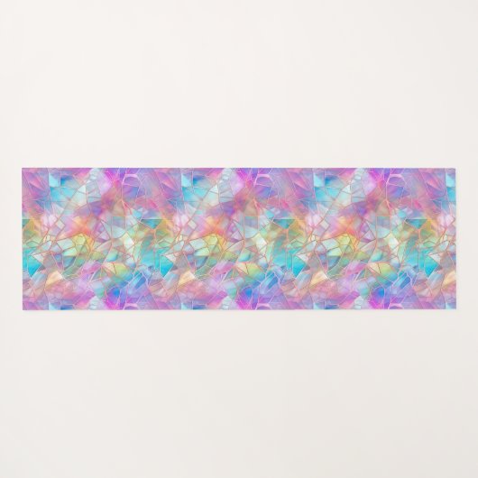 Elegant iriserend Glas in lood: lichtgevend Yogamat (Achterkant (horizontaal))
