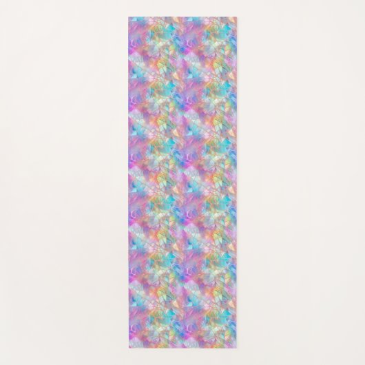 Elegant iriserend Glas in lood: lichtgevend Yogamat (Voorkant)