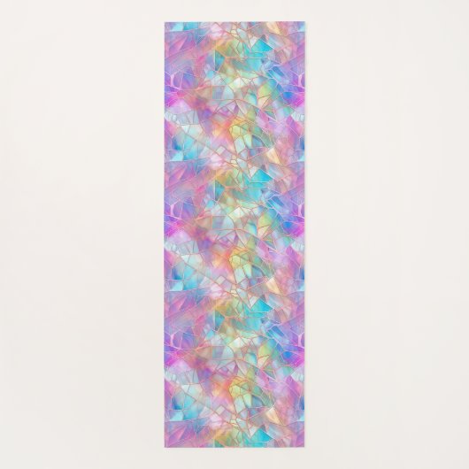 Elegant iriserend Glas in lood: lichtgevend Yogamat (Achterkant)