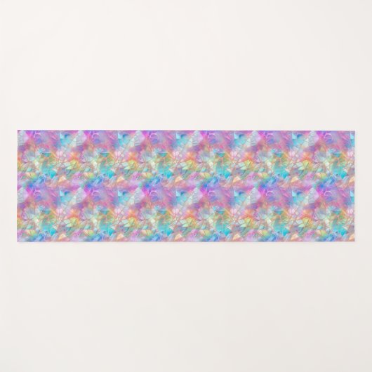 Elegant iriserend Glas in lood: lichtgevend Yogamat (Voorkant (horizontaal))