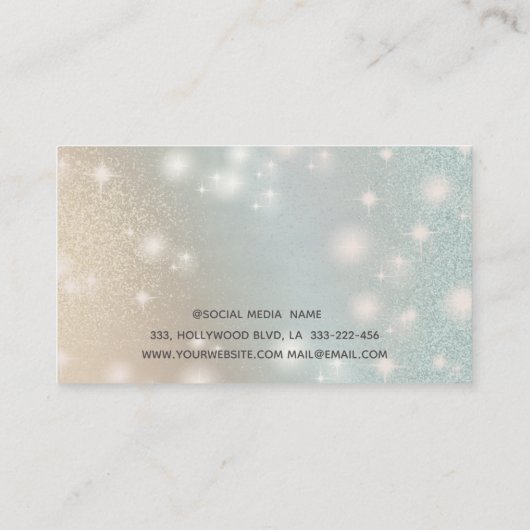 Elegant iriserend holografisch kerkhoudend luxe pa visitekaartje (Achterkant)