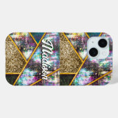 Elegant iriserend meisjesachtig geometrisch Case-Mate iPhone case (Achterkant (horizontaal))