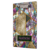 Elegant iriserend meisjesachtig geometrisch klembord (Links)