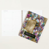 Elegant iriserend meisjesachtig geometrisch planner (Display)