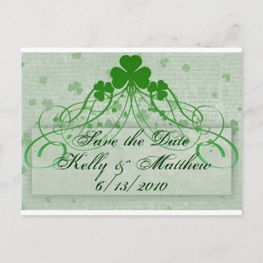 Elegant Irish Aankondigingskaart (Voorkant)
