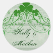 Elegant Irish Ronde Sticker (Voorkant)