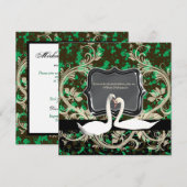 Elegant Irish  verloving shamrock Kaart (Voorkant / Achterkant)