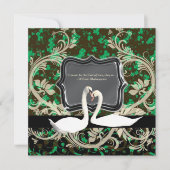 Elegant Irish  verloving shamrock Kaart (Voorkant)