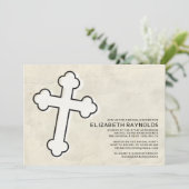 Elegant Iron Cross Bridal Shower Invitations Kaart (Staand voorkant)