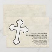Elegant Iron Cross Bridal Shower Invitations Kaart (Voorkant / Achterkant)