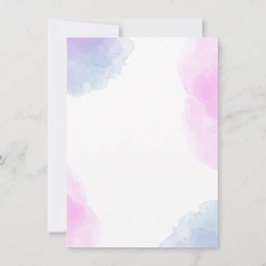 Elegant is een Baby shower van de Rainbow-Waterver Kaart (Achterkant)