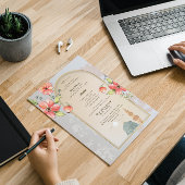 Elegant Islamic Aqiqah Birth Announcement Card Kaart