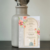 Elegant Islamic Aqiqah Birth Announcement Card Kaart