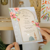 Elegant Islamic Aqiqah Birth Announcement Card Kaart