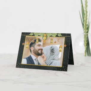 Elegant  Islamic Eid Mubarak Fotokaart Bedankkaart