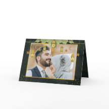 Elegant Islamic Eid Mubarak Fotokaart