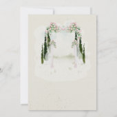 Elegant Islamic Floral Wedding Arch Nikah Kaart (Achterkant)