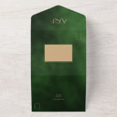 Elegant Islamic  mandala Emerald Arabic All In One Uitnodiging (Buitenkant)