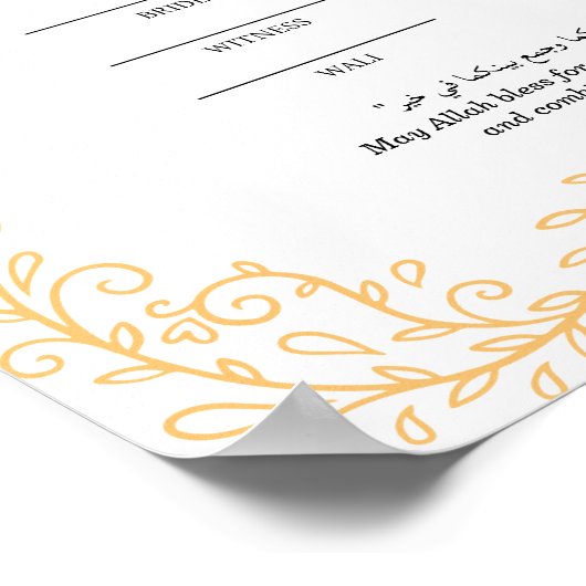 Elegant Islamic Marriage Certification Poster (Hoek)