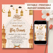 Elegant Islamic Ramadan Iftar Dinner Party Kaart