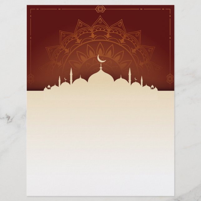 Elegant Islamic sjabloon Letterhead Briefhoofd (Voorkant)