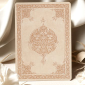 Elegant Islamitisch Kant Motief Bruiloft Uitnodigi Kaart