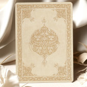 Elegant Islamitisch Kant Motief Bruiloft Uitnodigi Kaart