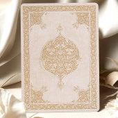 Elegant Islamitisch Kant Motief Bruiloft Uitnodigi Kaart