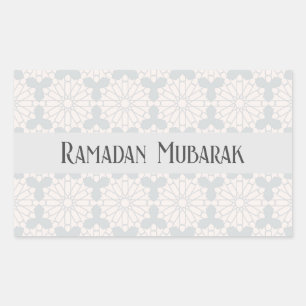 Elegant islamitisch kunstontwerp rechthoekige sticker