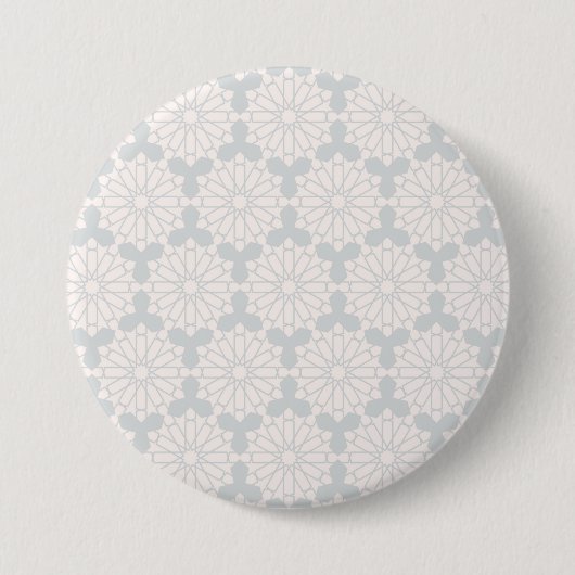 Elegant islamitisch kunstontwerp ronde button 7,6 cm (Voorkant)