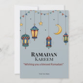 Elegant Islamitisch Ramadan Wenskaart – Gepersonal Kaart (Voorkant)