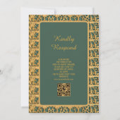 Elegant Islamitische bruiloft Sjabloon Qr Kaart (Achterkant)