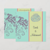 elegant Islamitische trouwuitnodiging katb kitab Kaart (Voorkant / Achterkant)