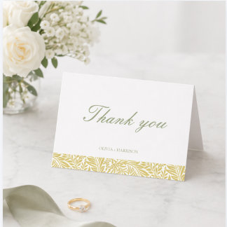 Elegant Island Citrus Wedding Thank You card Bedankkaart