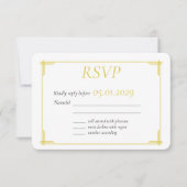  Elegant Island Citrus Yellow Green Wedding RSVP (Voorkant)