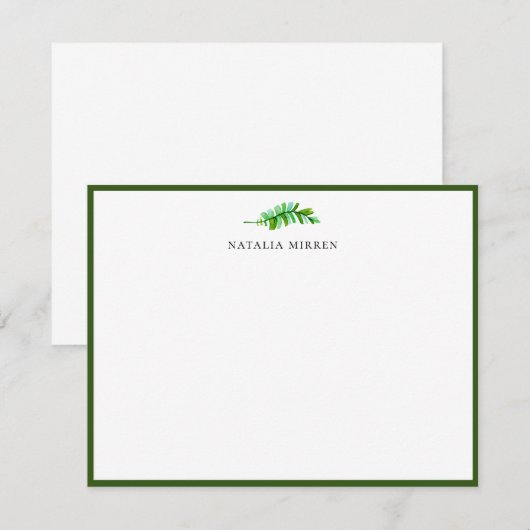 Elegant Island Palm Branch Notitiekaartje (Voorkant / Achterkant)