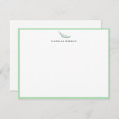 Elegant Island Zee Leaves Notitiekaartje (Voorkant / Achterkant)