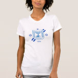 Elegant Israel mode T-Shirt & Israëlische vlag<br><div class="desc">T-Shirt: Elegant Israel mode topjes & Israëlische vlag met Hebreeuwse gepersonaliseerde tekst / naam - hou van mijn land,  patriotten / sportfans</div>