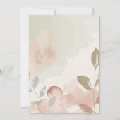 Elegant It’s a Girl Baby Shower Floral Deer Kaart (Achterkant)