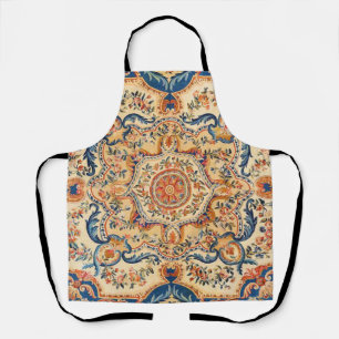Elegant Italiaans Barok Blauw Sinaasappel Schort