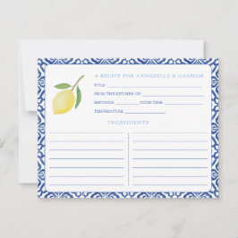 Elegant Italiaans Citroen Vrijgezellenfeest Recept Kaart