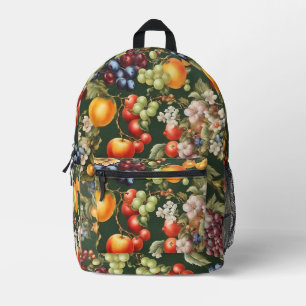 Elegant Italiaans design met bloemen en fruit Bedrukte Rugzak